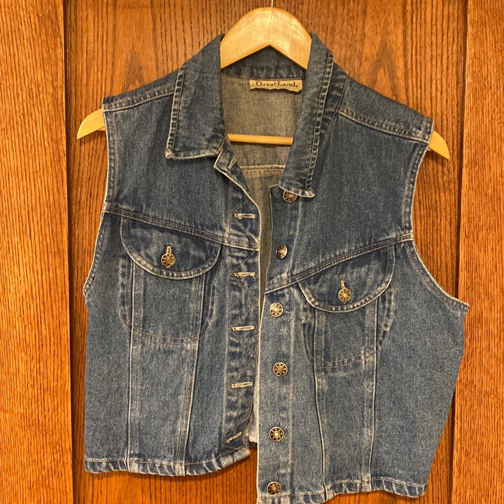 Vintage Denim vest Size Large